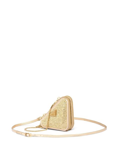 gold prada triangle bag|Prada triangle crossbody bag.